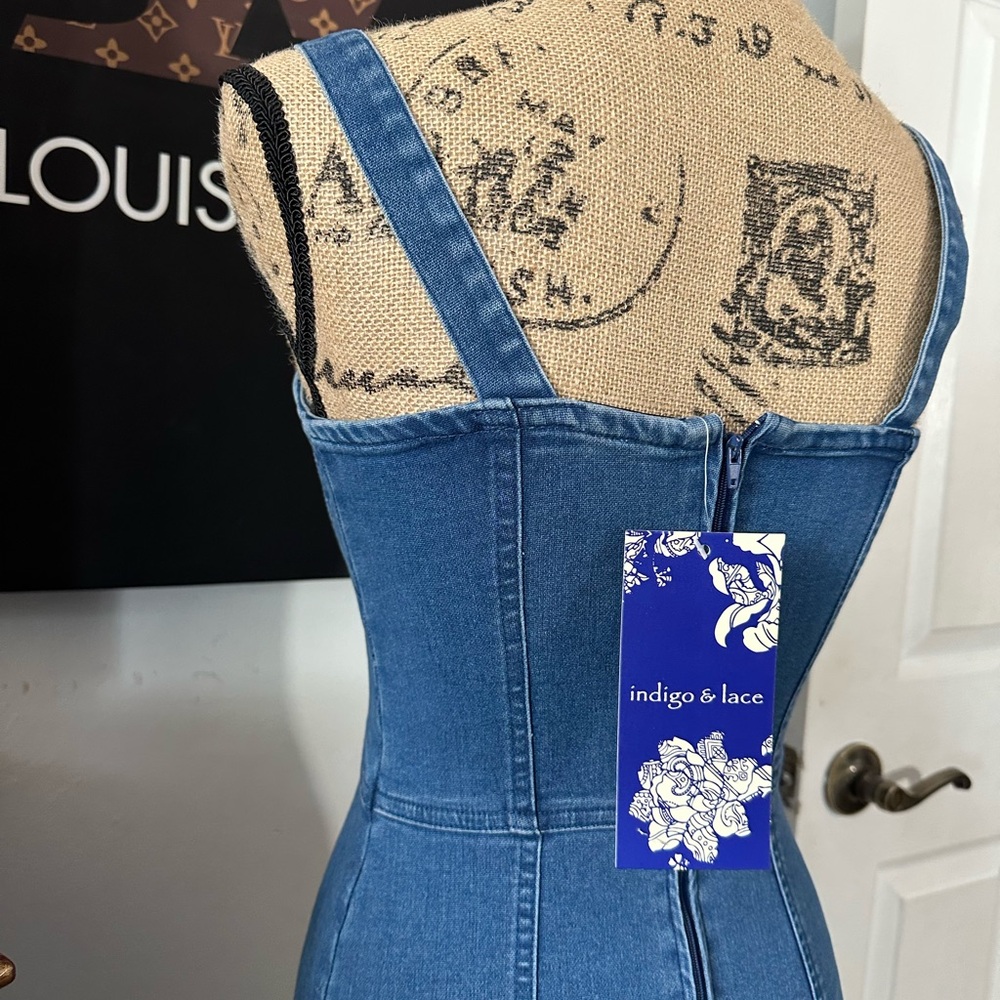 🆕Indigo & Lace Jean Dress - Picture 9 of 13
